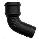 65mm x 112� Painted Cast Iron Round Downpipe Bend CI25B112P